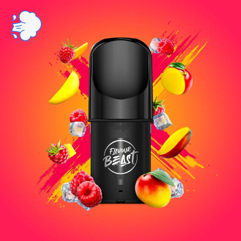 Flavourbeast Ragin Razz Mango | Pods Pack - SkipTheVapes
