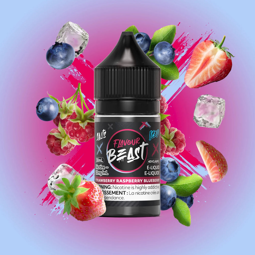 FlavourBeast Strawberry Raspberry Blueberry Iced | Salt