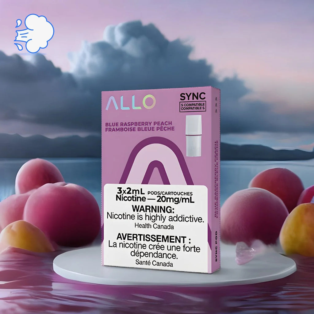 Allo Sync Blue Raspberry Peach | Pod Pack - SkipTheVapes