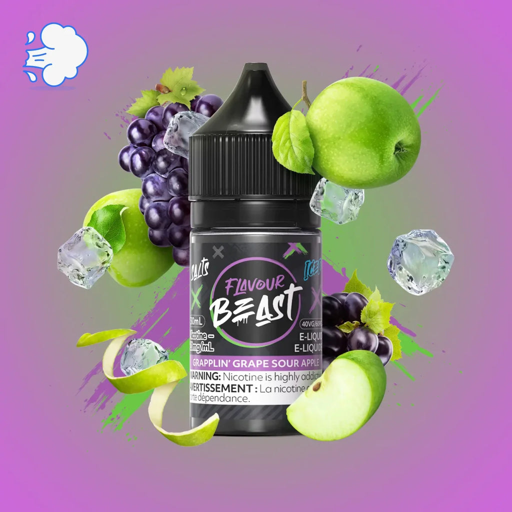 Flavourbeast Grapplin Grape Sour Apple Iced | Salt