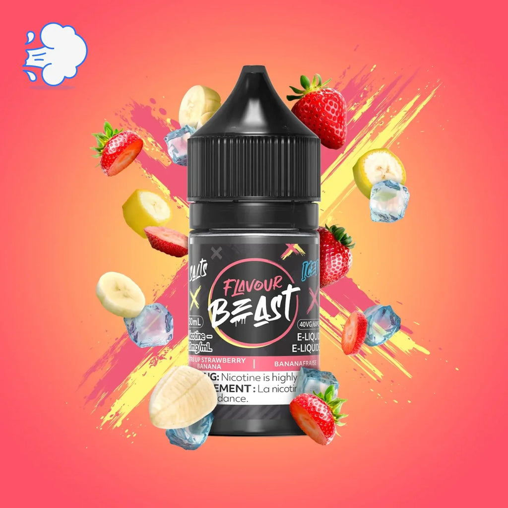 Flavourbeast Str8 Up Strawberry Banana Iced | Salt