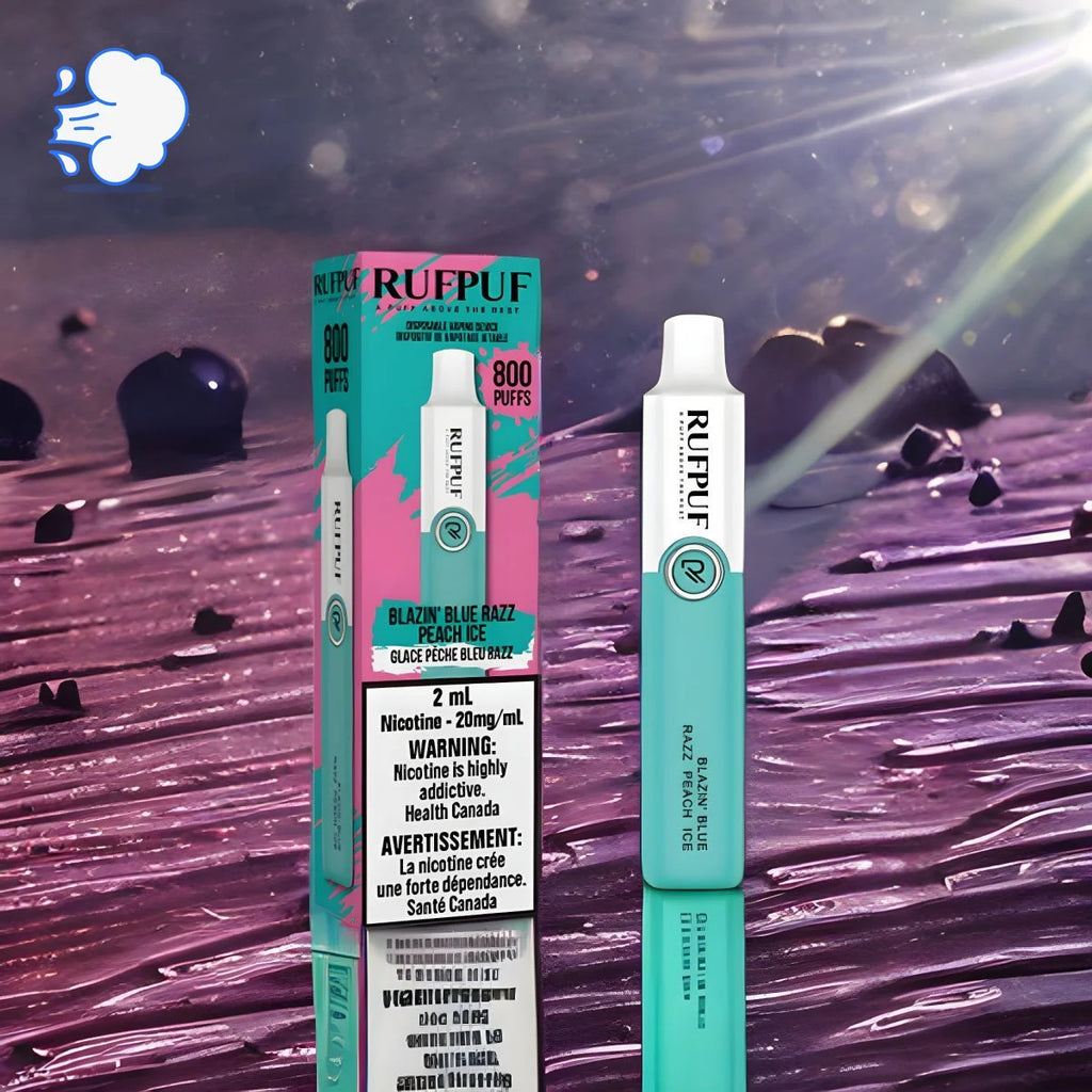 RUFPUF Blazin' Blue Razz Peach Ice | Disposable - SkipTheVapes