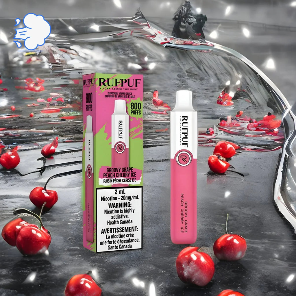 RUFPUF Groovy Grape Peach Cherry Ice | Disposable - SkipTheVapes