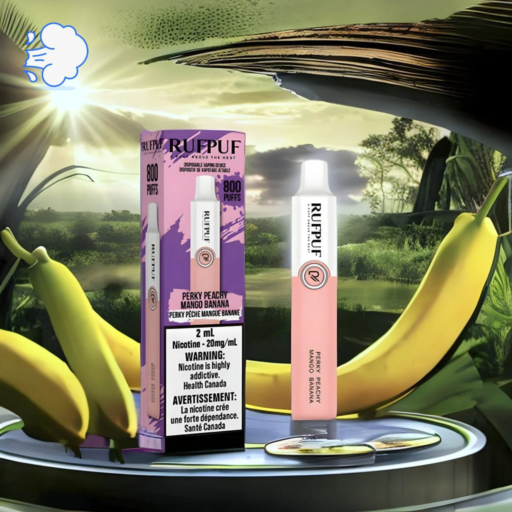 RUFPUF Perky Peachy Mango Banana | Disposable - SkipTheVapes