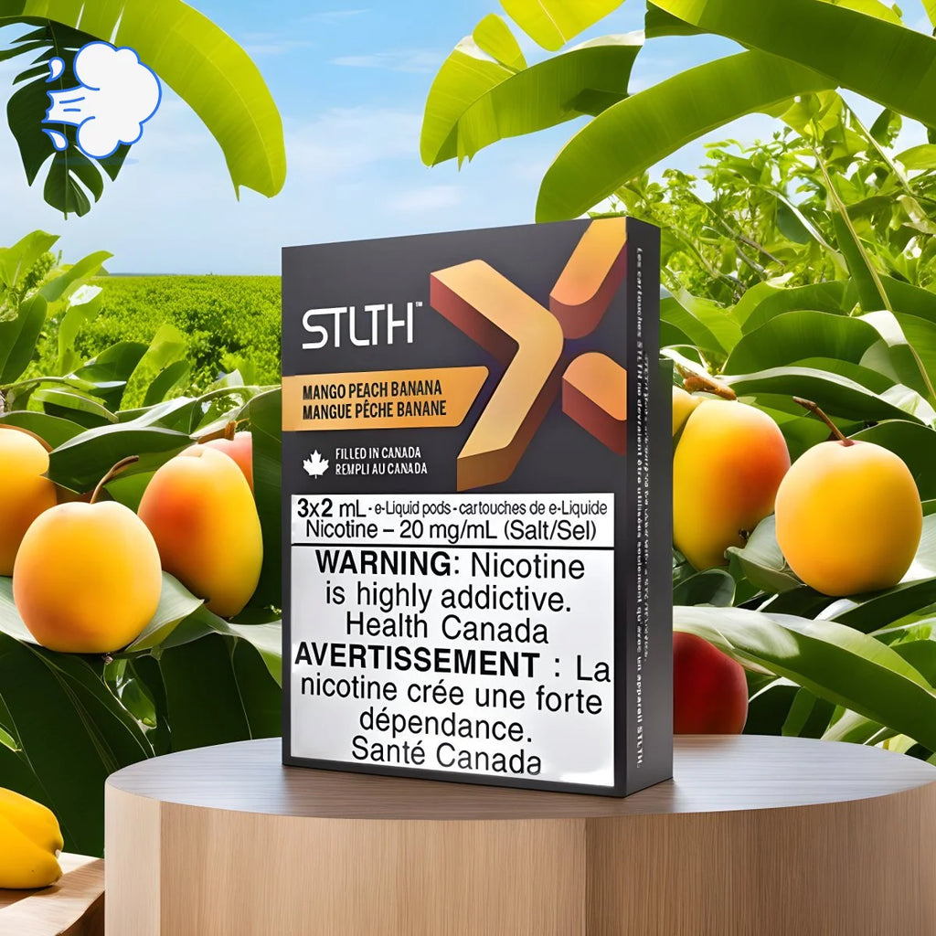 STLTH X Mango Peach Banana | Pods Pack - SkipTheVapes